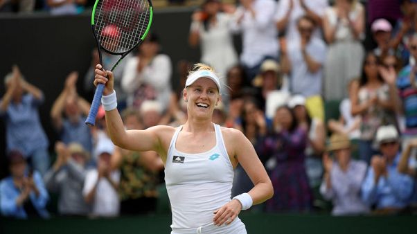 Riske rewarded in Barty battle at Wimbledon Riske rewarded in Barty battle at Wimbledon