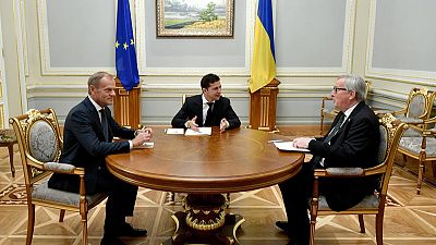 Top EU officials visit Kiev, pledge more aid for war-torn east Ukraine Top EU officials visit Kiev, pledge more aid for war-torn east Ukraine