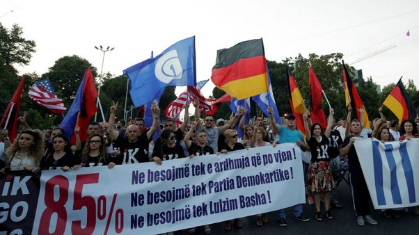 Albanian opposition resume protest to oust PM Albanian opposition resume protest to oust PM