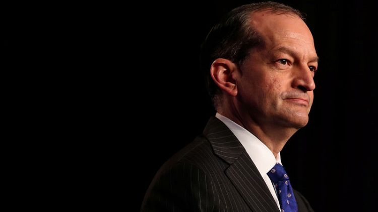 Trump defends cabinet member Acosta embroiled in Epstein sex-abuse case