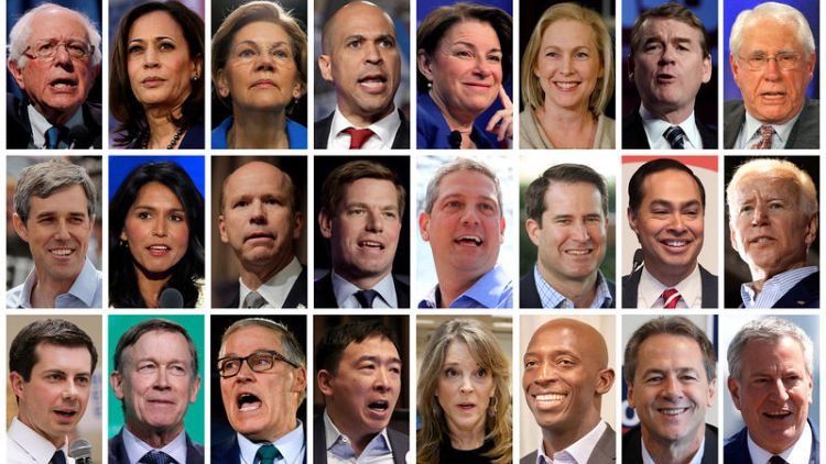 Factbox: Two Republicans, 25 Democrats vie for U.S. presidential nomination