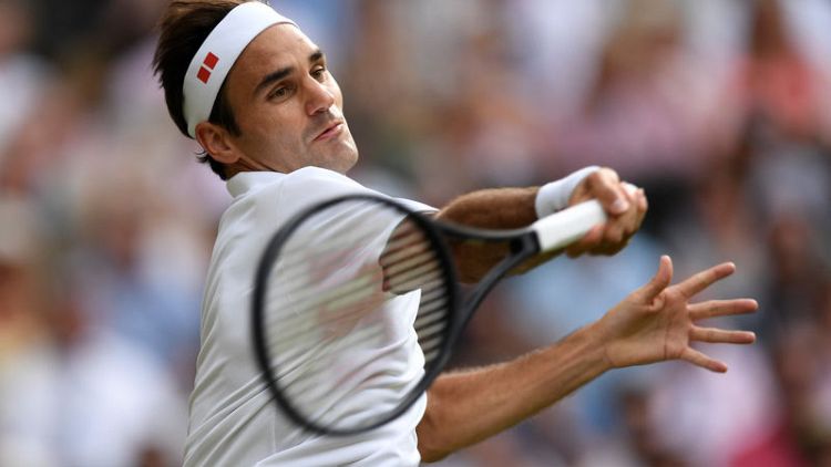 Federer overcomes shaky start to join Gram Slam 100 club