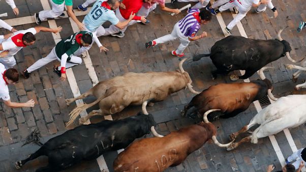 Five sent to hospital on sixth day of Pamplona bull run Five sent to hospital on sixth day of Pamplona bull run