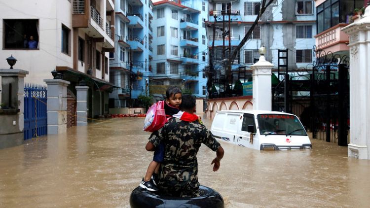 ارتفاع عدد قتلى الأمطار الموسمية في نيبال إلى 55 وآلاف النازحين