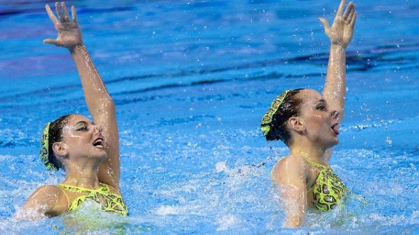 Mondiali sincro, Italia 5/a nel duo tech Mondiali sincro, Italia 5/a nel duo tech