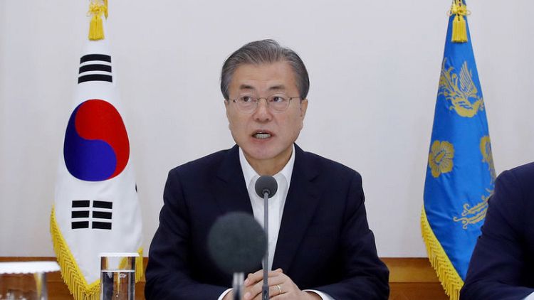 South Korea's Moon calls Japan claim of North Korea sanctions breach 'grave challenge'