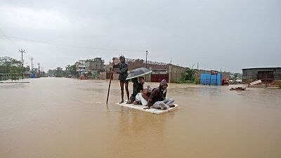 Floods worsen in India's northeast; rare rhinos in danger Floods worsen in India's northeast; rare rhinos in danger