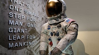 Neil Armstrong's Apollo 11 spacesuit unveiled at Smithsonian Neil Armstrong's Apollo 11 spacesuit unveiled at Smithsonian