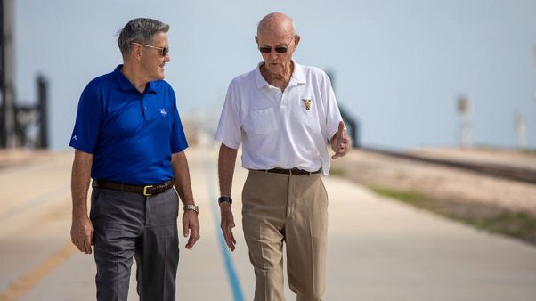 Apollo 11 astronaut returns to launch pad where first humans lifted off for the moon Apollo 11 astronaut returns to launch pad where first humans lifted off for the moon