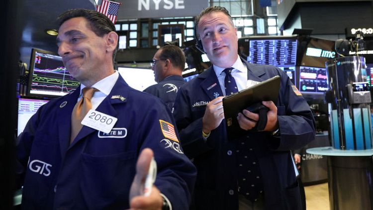 Stocks fall on trade, earnings caution; oil drops