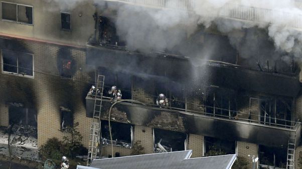 Arson suspected as fire engulfs Japanese studio; at least 23 feared dead Arson suspected as fire engulfs Japanese studio; at least 23 feared dead