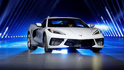 GM's mid-engine Corvettes roar onstage to take on Europeans GM's mid-engine Corvettes roar onstage to take on Europeans