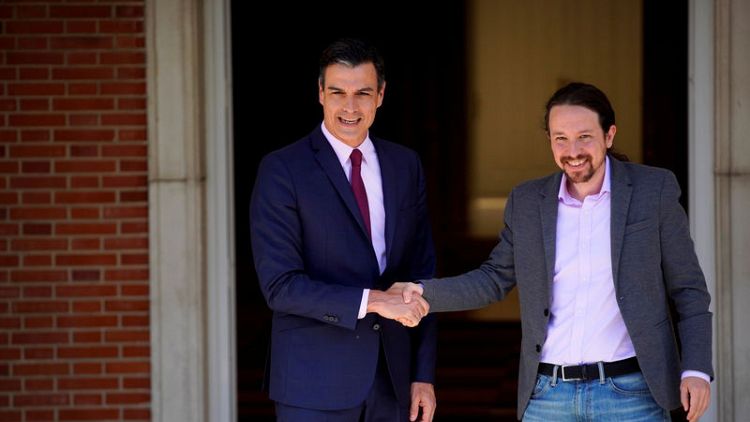 Spain's Podemos accepts key condition for coalition deal with Socialists