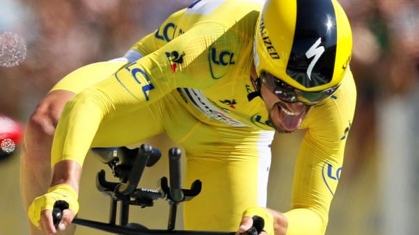Alaphilippe beats Thomas in time trial to extend Tour lead Alaphilippe beats Thomas in time trial to extend Tour lead