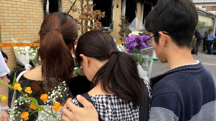 A 'shy, talented drawer' - mourner remembers friend lost in Japan arson attack