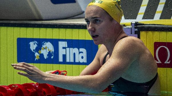 Nuoto: Ledecky battuta nei 400 sl Nuoto: Ledecky battuta nei 400 sl