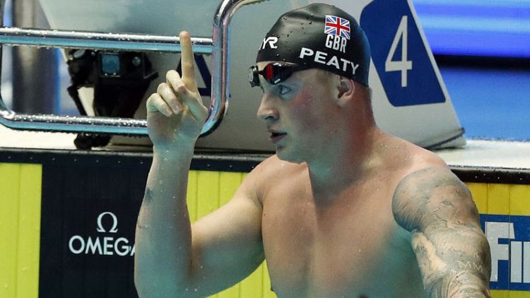 Briton Peaty breaks 100 metres breaststroke world record