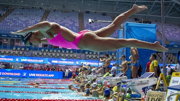 Martina Carraro in finale dei 100 rana Martina Carraro in finale dei 100 rana