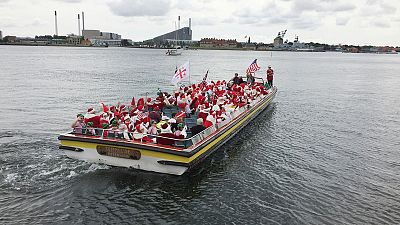 Summertime, and the living is easy for Santas in Copenhagen Summertime, and the living is easy for Santas in Copenhagen
