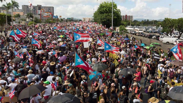 Massive San Juan protest demands Puerto Rico governor resign