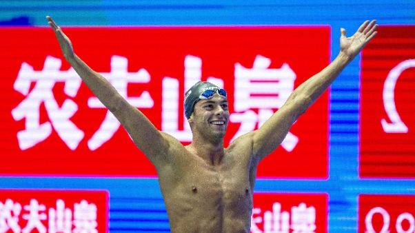 Nuoto: mondiali, gioia Paltrinieri Nuoto: mondiali, gioia Paltrinieri