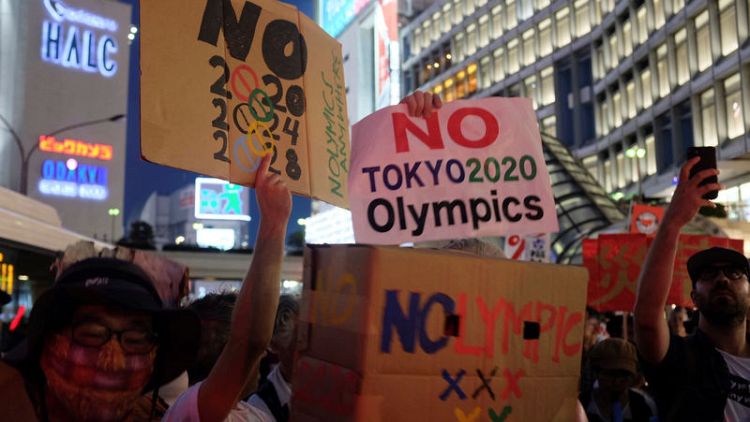 Olympics: More than 100 people protest in Tokyo against 2020 Olympics