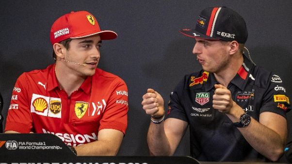F1: Leclerc, con Verstappen bei duelli F1: Leclerc, con Verstappen bei duelli