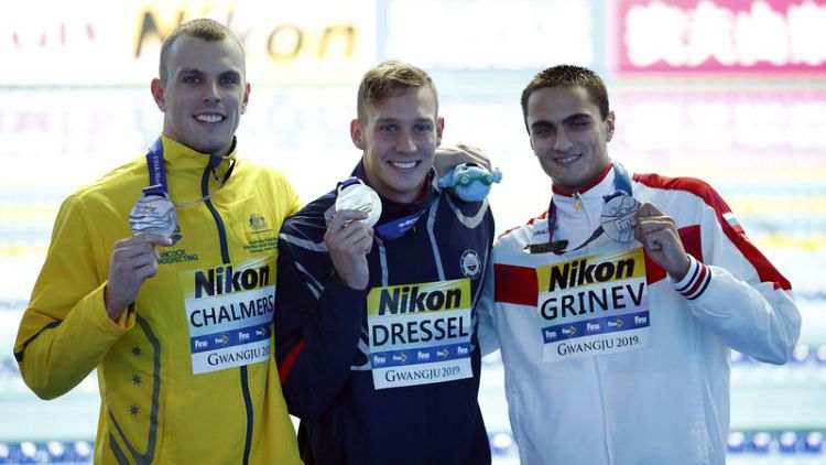 Dressel says beaten rival Chalmers is better 100 swimmer