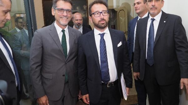 Bonafede a cerimonia strage Bologna Bonafede a cerimonia strage Bologna