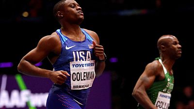 Athletics - Coleman dips under 10 seconds to win 100m semi-final