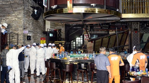 Club floor collapses in South Korea as athletes dance; two people dead Club floor collapses in South Korea as athletes dance; two people dead