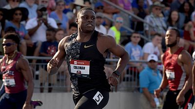 كولمان يفوز بسباق 100 متر في البطولة الأمريكية لألعاب القوى