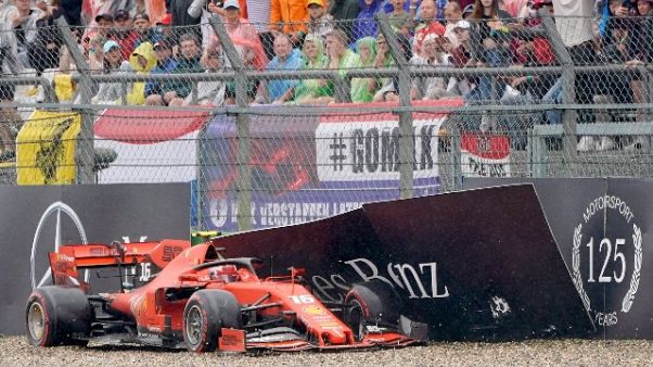 F1: Leclerc "errore mio, ma la pista..." F1: Leclerc "errore mio, ma la pista..."