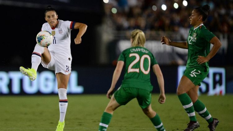U.S. women cruise to 3-0 win over Ireland in stateside return