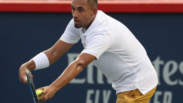Kyrgios reverts to type with towel tantrum in Montreal