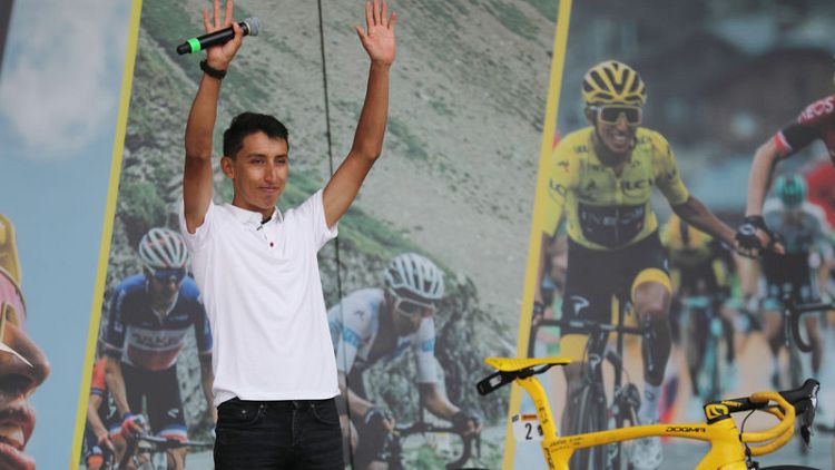 Tour de France winner Bernal gets hero's welcome in hometown