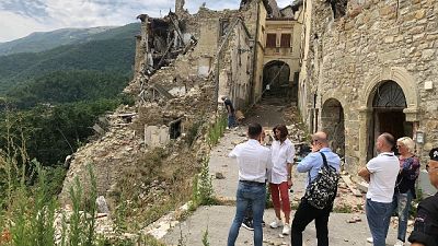 Terremoto, Gelmini e Bernini ad Arquata Terremoto, Gelmini e Bernini ad Arquata