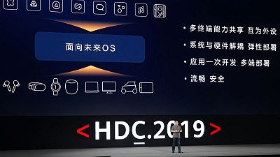 Huawei unveils new OS for use in smartphones, other devices Huawei unveils new OS for use in smartphones, other devices