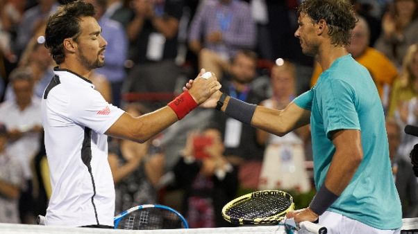 Tennis: Montreal, Fognini cede a Nadal Tennis: Montreal, Fognini cede a Nadal