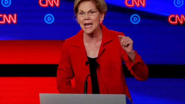 Democratic presidential contender Warren rolls out gun limit plan