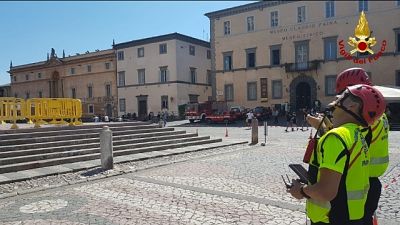 Drone per caduta pezzo duomo Orvieto Drone per caduta pezzo duomo Orvieto