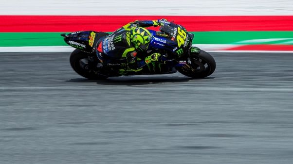 MotoGp Austria, Rossi 2/o nel Warm Up MotoGp Austria, Rossi 2/o nel Warm Up