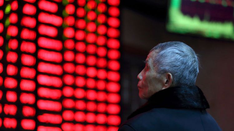 Asian shares inch up on China recovery, yuan fixing