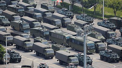 As Hong Kong braces for protests, Chinese paramilitary holds drills across border As Hong Kong braces for protests, Chinese paramilitary holds drills across border