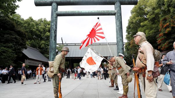 Japan PM Abe sends offering to Yasukuni shrine for war dead - Kyodo Japan PM Abe sends offering to Yasukuni shrine for war dead - Kyodo