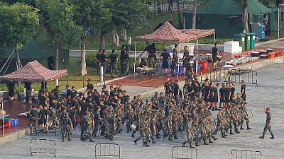In 'clear warning', Chinese paramilitary forces exercise near Hong Kong In 'clear warning', Chinese paramilitary forces exercise near Hong Kong