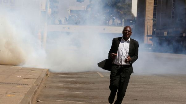 Zimbabwe police fire tear gas, beat up MDC supporters defying protest ban Zimbabwe police fire tear gas, beat up MDC supporters defying protest ban