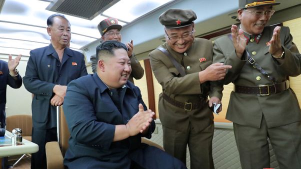 North Korea's Kim oversaw the test-firing of new weapon again - KCNA North Korea's Kim oversaw the test-firing of new weapon again - KCNA