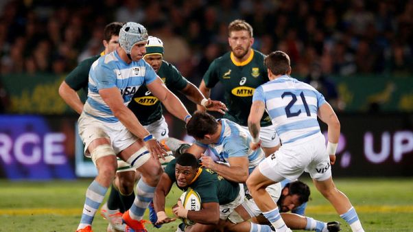 Dazzling Nkosi seals victory for lacklustre Boks over Argentina Dazzling Nkosi seals victory for lacklustre Boks over Argentina