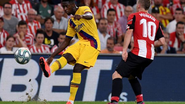 Barca's Dembele out for five weeks with hamstring strain Barca's Dembele out for five weeks with hamstring strain